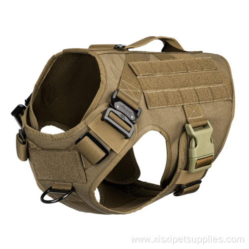 Nylon traning military dog harness with handle control